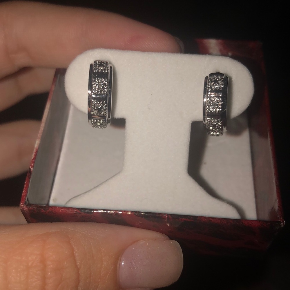 Silver cuff earrings brand new in box